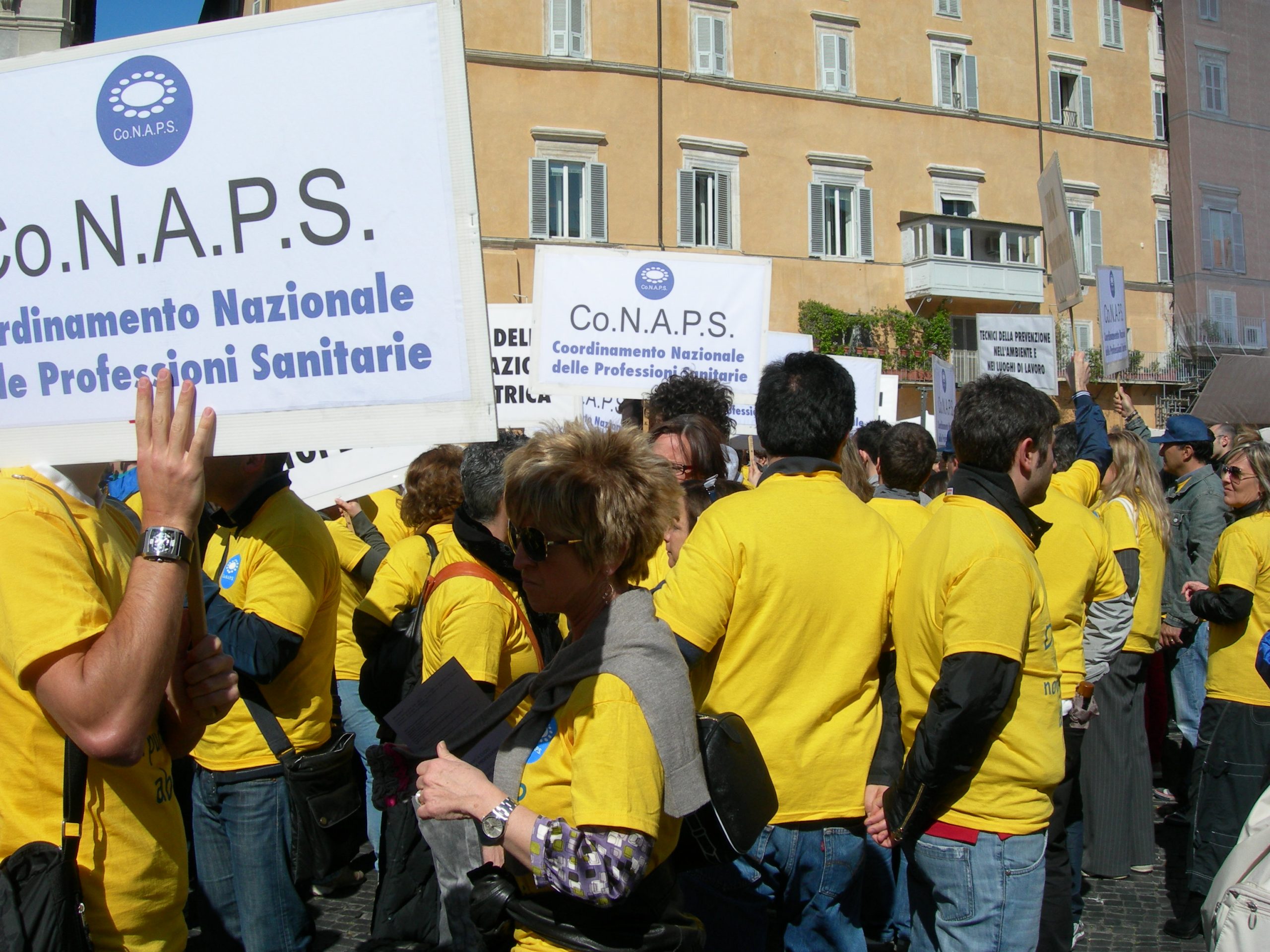 manifestazione conaps roma