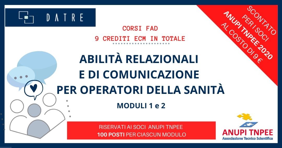 Abilità relazionali e di comunicazione per operatori della sanità - Modulo 1 e Modulo 2